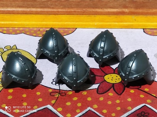 Playmobil cascos caballeros - x5,