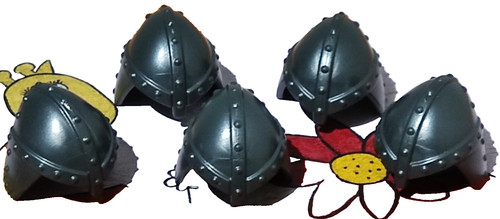Playmobil cascos caballeros - x5,